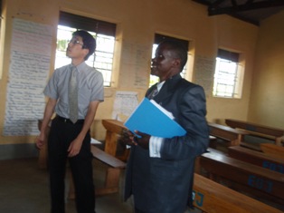 The head teacher shows inside of the classroom